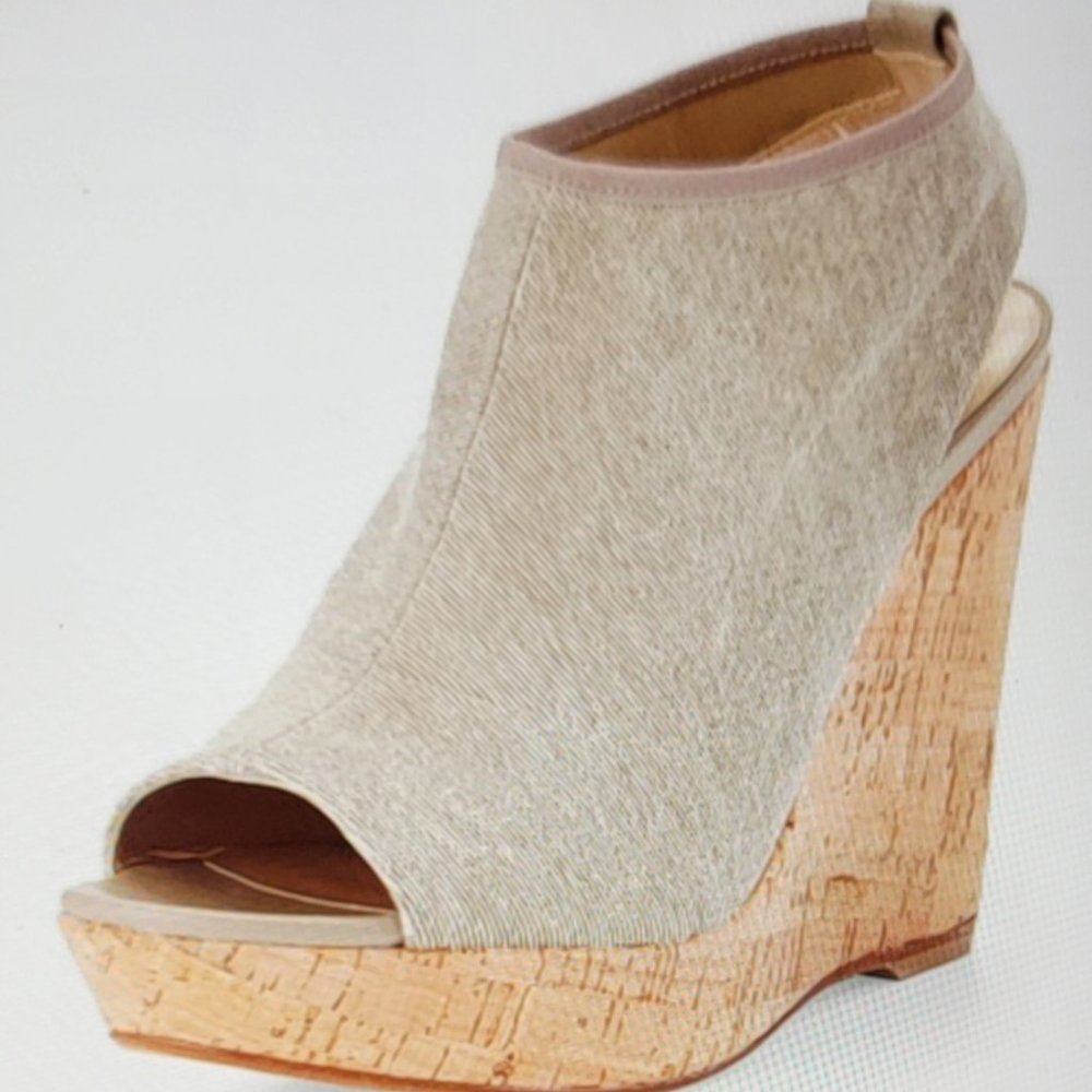 Stuart Weitzman  Glover Stretch Wedge Sandal, Cord